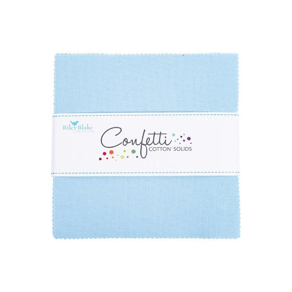 SALE Confetti Cottons Boy Blue Charm Pack 5" Stacker Bundle - Riley Blake Designs - 42 piece Precut Pre cut - Quilting Cotton Fabric