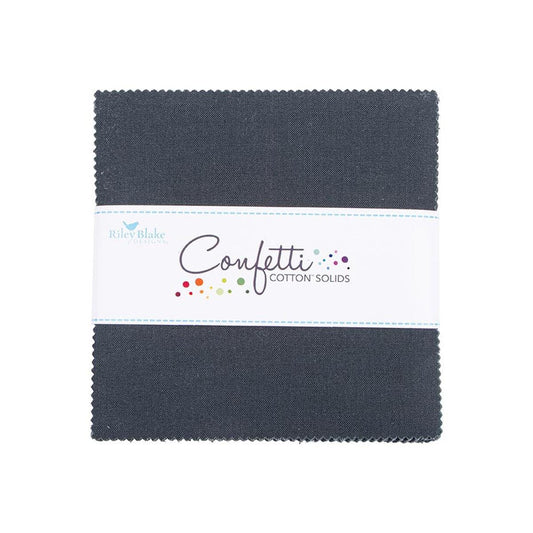 SALE Confetti Cottons Blackboard Charm Pack 5" Stacker Bundle - Riley Blake Designs - 42-Piece Precut  - Quilting Cotton Fabric