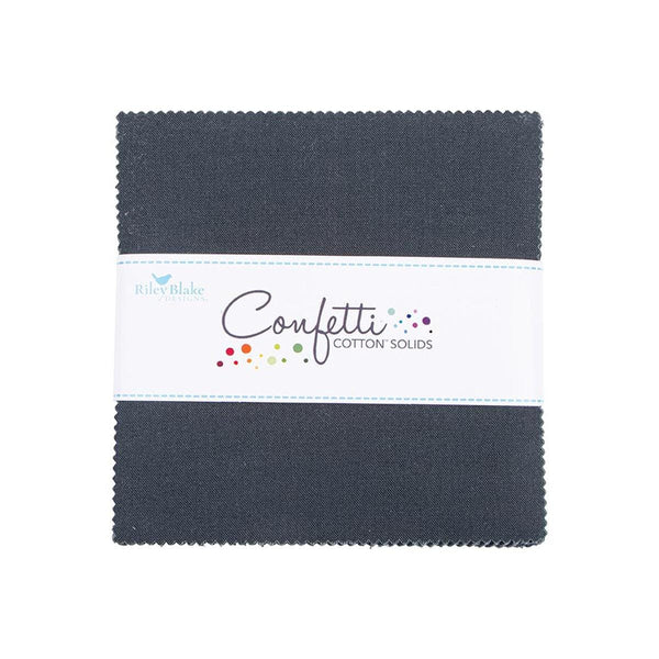 SALE Confetti Cottons Blackboard Charm Pack 5" Stacker Bundle - Riley Blake Designs - 42 piece Precut Pre cut - Quilting Cotton Fabric