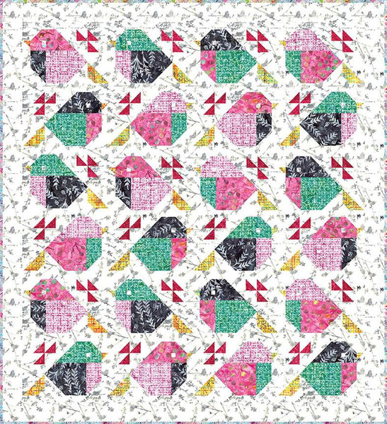 Sparrows Quilt PATTERN P176 by Pen + Paper - Riley Blake Designs - Instructions Only - Scrappy Option - Piecing - Advanced Beginner