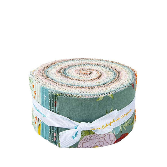 SALE Winged Medley 2.5 Inch Rolie Polie Jelly Roll 40-Piece - Riley Blake Designs - Precut  Bundle - Flowers Floral - Cotton Fabric