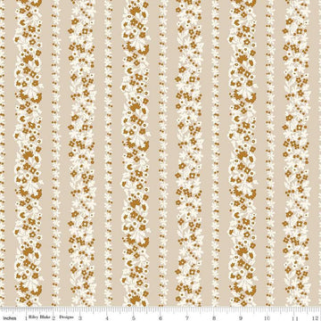 SALE Denim Florals 01667402C Topiary Stripe C - Riley Blake Designs - Floral Flowers - Liberty Fabrics - Quilting Cotton Fabric