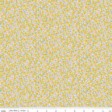 Heirloom Spring 016673103A Etty Rose A - Riley Blake - Flowers Floral Blossoms - Liberty Fabrics - Quilting Cotton Fabric