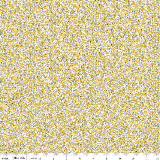Heirloom Spring 016673103A Etty Rose A - Riley Blake - Flowers Floral Blossoms - Liberty Fabrics - Quilting Cotton Fabric