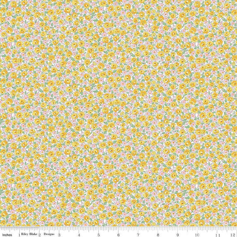SALE Heirloom Spring 016673103A Etty Rose A - Riley Blake - Flowers Floral Blossoms - Liberty Fabrics - Quilting Cotton Fabric