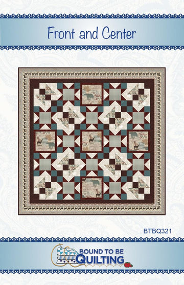 DEAL Front & Center Quilt PATTERN P236 - Bound To Be Quilting - Riley Blake Design - INSTRUCTIONS Only - Large Print Feature