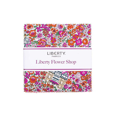 Flower Shop 5" Stacker Charm Pack Bundle - Riley Blake - Liberty Fabrics - 42 Piece Precut Pre cut - Quilting Cotton Fabric