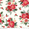 3-Yard cut- SALE Charming Christmas Floral WIDEBACK WB16358 Cloud - Riley Blake Designs - 108" - Quilting Cotton Fabric