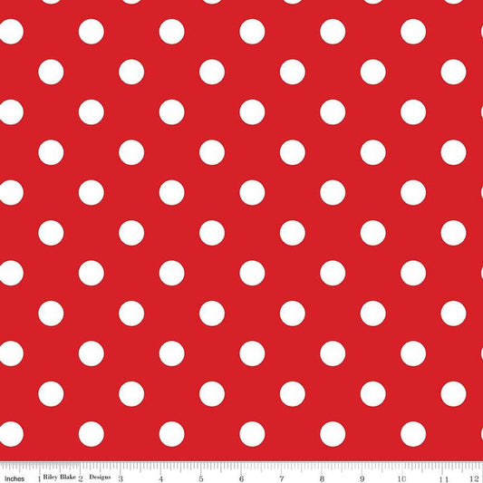 2 yard 26" End of Bolt - Simple Pleasures Polka Dots WIDE BACK WB16661 Red - Riley Blake Designs - 107/108" Wide - Quilting Cotton Fabric