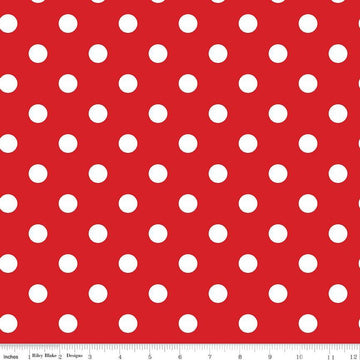 2 yard 26" End of Bolt - SALE Simple Pleasures Polka Dots WIDE BACK WB16661 Red - Riley Blake Designs - 108" Wide - Quilting Cotton Fabric