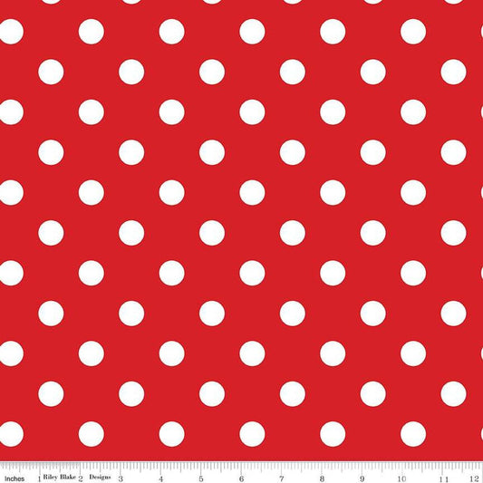 2 yard 26" End of Bolt - SALE Simple Pleasures Polka Dots WIDE BACK WB16661 Red - Riley Blake Designs - 108" Wide - Quilting Cotton Fabric