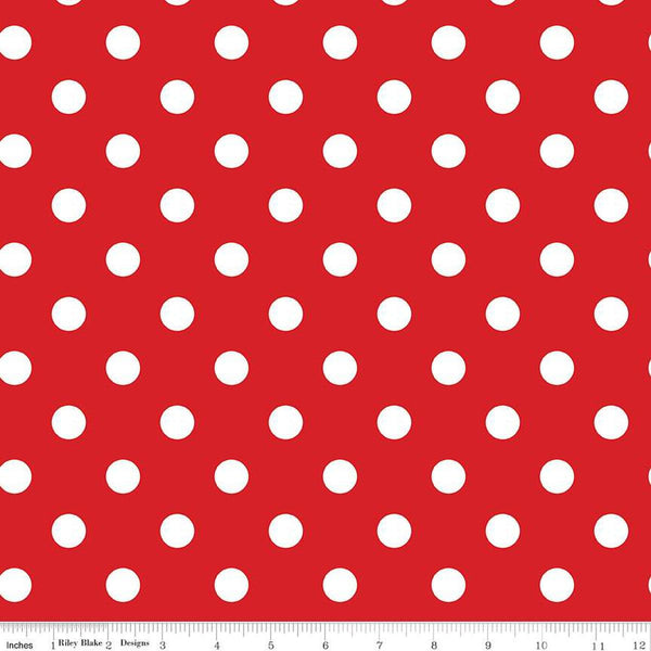 2 yard 33" End of Bolt - Simple Pleasures Polka Dots WIDE BACK WB16661 Red - Riley Blake Designs - 107/108" Wide - Quilting Cotton Fabric