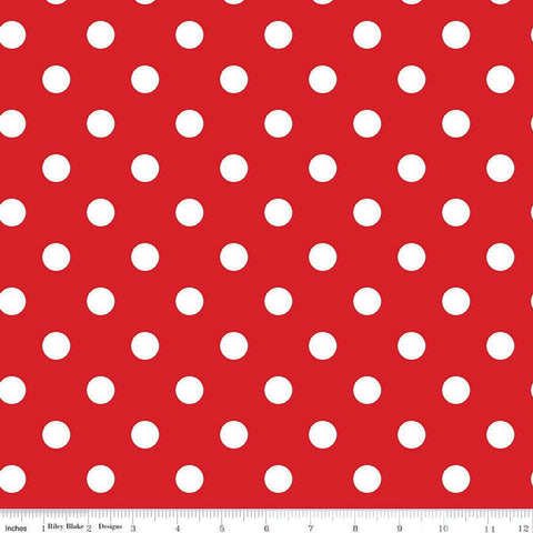 2 yard 33" End of Bolt - Simple Pleasures Polka Dots WIDE BACK WB16661 Red - Riley Blake Designs - 107/108" Wide - Quilting Cotton Fabric