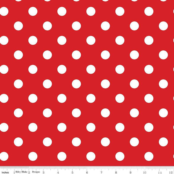 3 yard cut- SALE Simple Pleasures Polka Dots WIDE BACK WB16661 Red - Riley Blake Designs - 107/108" Wide - Quilting Cotton Fabric