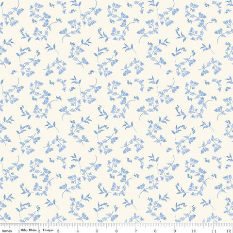 3 yard cut- Penelope Stems WIDE BACK WB16649 Cream - Riley Blake Designs - 107/108" Wide - Floral Flowers Blossoms - Quilting Cotton Fabric