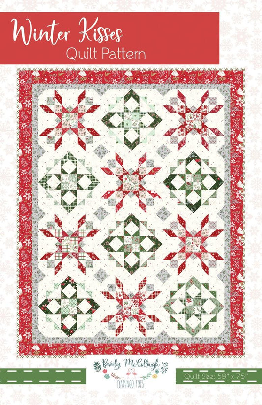 SALE Winter Kisses Quilt PATTERN P138 - Beverly McCullough - Riley Blake Designs - INSTRUCTIONS Only - Rolie Polie Friendly
