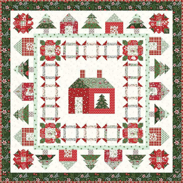 SALE Holly Lane Quilt PATTERN P138 by Beverly McCullough - Riley Blake Designs - INSTRUCTIONS Only - Fat Quarter Friendly