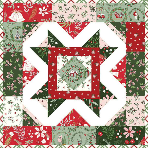 A Little Christmas Runner and Pillow PATTERN P138 by Beverly McCullough - Riley Blake Designs - INSTRUCTIONS Only - Precut Friendly