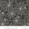 Image of the Fab Boo Lous Webs Night quilting cotton fabric. Features spiderwebs on a black background. Cute Little Fabric Shop