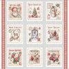 Holly Jolly Christmas Ephemera Blocks 31159 Gray K - QT Fabrics - Winter Holiday Season Santa - Quilting Cotton Fabric