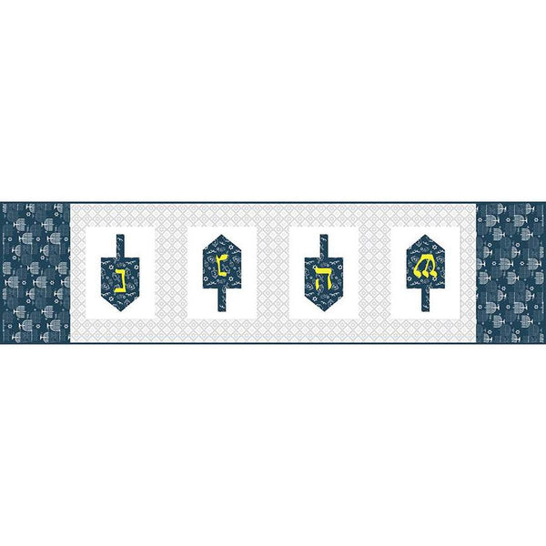 SALE Dreidel Days Runner Quilt PATTERN P239 by Tara Reed Quilts - Riley Blake Design - INSTRUCTIONS Only - Beginner Paper Piecing