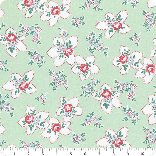 CLEARANCE 2 yard 6" End of Bolt - Precious Petites WIDE BACK WB15838 Mint - Riley Blake - 107/108" Wide - Quilting Cotton Fabric