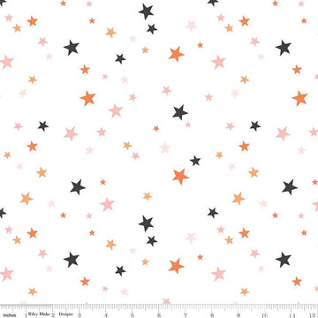 3-Yard Cut - Hey Pumpkin WIDEBACK WB16040 White - Riley Blake - 108" - Starry Halloween - Quilting Cotton Fabric