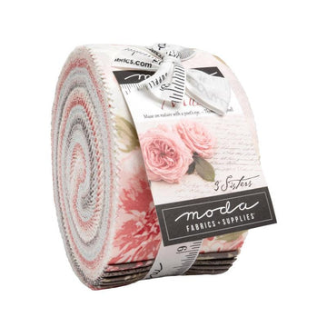 SALE Muse 2.5-Inch Jelly Roll Rolie Polie 40-Piece  - Moda Fabrics - Floral Flowers - Precut Bundle - Quilting Cotton Fabric