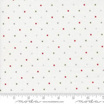 3-Yard Cut - SALE Magic Dot Christmas Cream 108" WIDEBACK Fabric 108026 - Moda Quilting Cotton Fabric