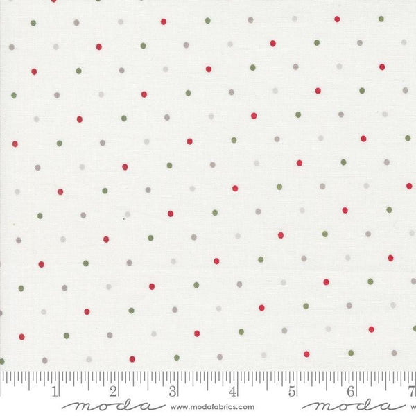 2yds 21" End of Bolt - Magic Do WIDE BACK 108026 Christmas - Moda Fabrics - 107/108" Wide - Circle Dots Swiss Dot - Quilting Cotton Fabric