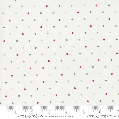 2yds 21" End of Bolt - Magic Do WIDE BACK 108026 Christmas - Moda Fabrics - 107/108" Wide - Circle Dots Swiss Dot - Quilting Cotton Fabric