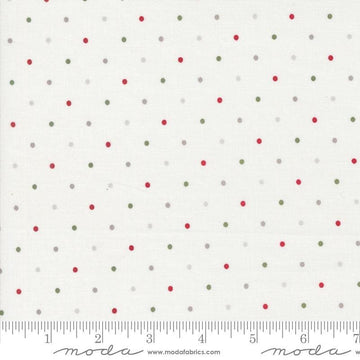 3-Yard Cut - Magic Dot Christmas Cream 108" WIDEBACK Fabric 108026 - Moda Quilting Cotton Fabric