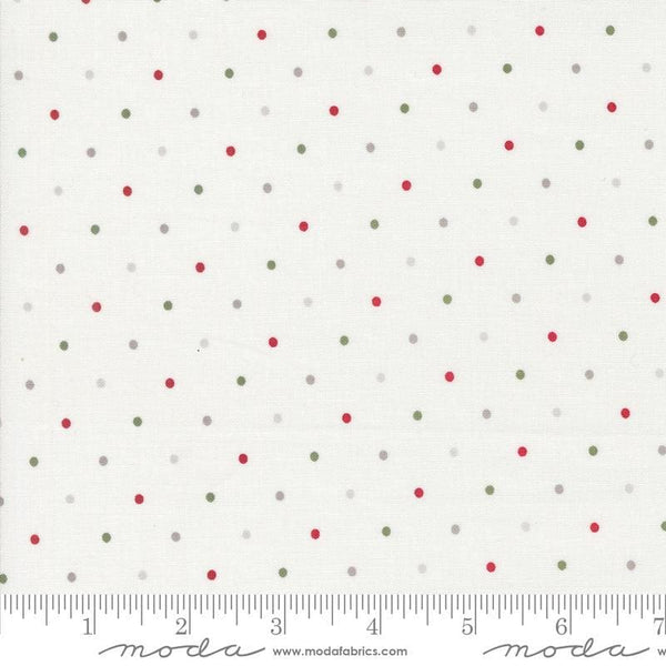 2yds 21" End of Bolt - Magic Do WIDE BACK 108026 Christmas - Moda Fabrics - 107/108" Wide - Circle Dots Swiss Dot - Quilting Cotton Fabric