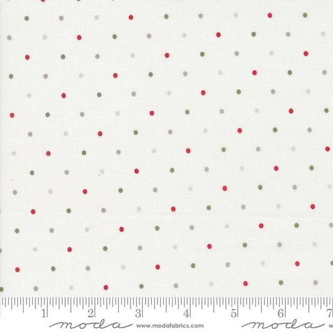 2yds 21" End of Bolt - Magic Do WIDE BACK 108026 Christmas - Moda Fabrics - 107/108" Wide - Circle Dots Swiss Dot - Quilting Cotton Fabric