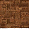 Legends of the National Parks Names C13282 Brown - Riley Blake Designs - Recreation Outdoors Text - Quilting Cotton Fabric