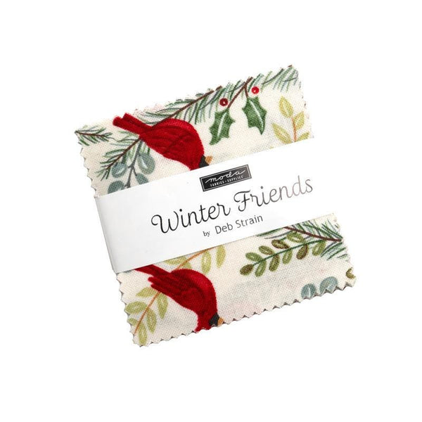 Winter Friends Mini Charm Pack 2 1/2" Stacker Bundle - Moda Fabrics - Holiday - 42 piece Precut Pre cut - Quilting Cotton Fabric
