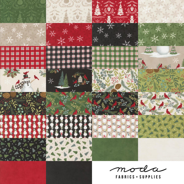 Winter Friends Charm Pack 5" Stacker Bundle - Moda Fabrics - 42 piece Precut Pre cut - Holiday - Quilting Cotton Fabric