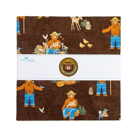 SALE Friends of Smokey Bear Layer Cake 10" Stacker Bundle - Riley Blake - 42 piece Precut - Quilting Cotton Fabric - Licensed Product