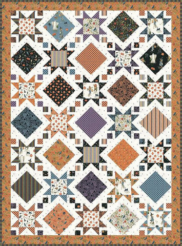 SALE Stars and Windows Quilt Kit by Beverly McCullough - Riley Blake Designs - Pattern Fabric Kit - Quilting Cotton Fabric