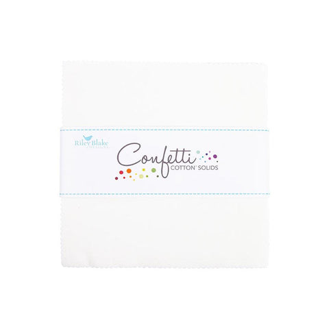 SALE Confetti Cottons Cloud Charm Pack 5" Stacker Bundle - Riley Blake Designs - 42 piece Precut Pre cut - Quilting Cotton Fabric