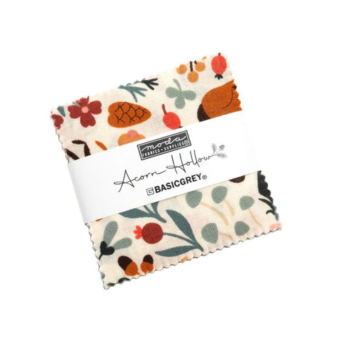 Acorn Hollow Mini Charm Pack 2 1/2" Stacker Bundle - Moda Fabrics - 42 piece Precut Pre cut - Floral Flowers - Quilting Cotton Fabric