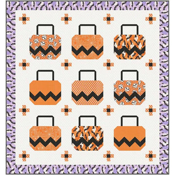 SALE Fab Boo Lous Panel Quilt Kit KIT22480 - Moda Fabrics - Pattern Fabric - Piecing - Quilting Cotton Fabric - Halloween