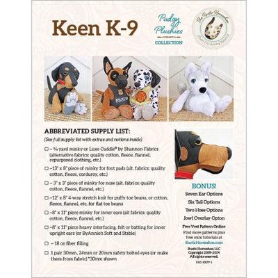 Keen K-9 Plush Doll Pattern Quilt PATTERN by QT Designers - QT Fabrics - Instructions Only - Plushie Animal