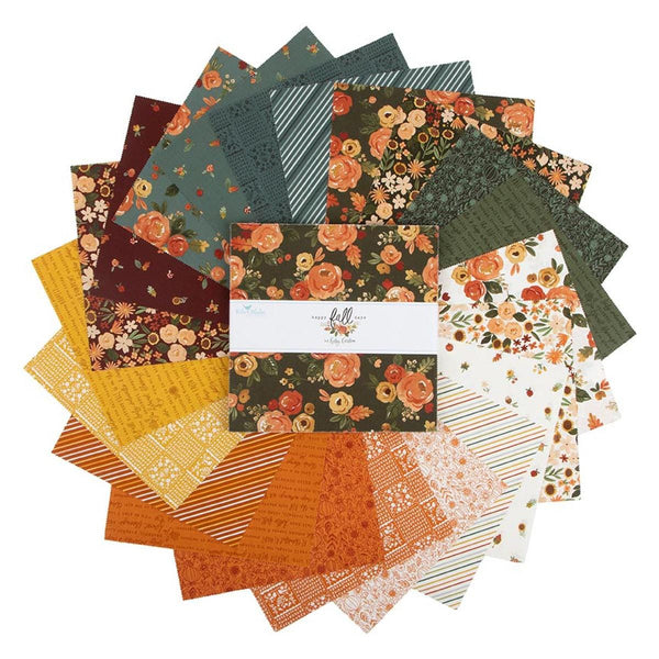 SALE Happy Fall Days Layer Cake 10" Stacker Bundle - Riley Blake Designs - 42 piece Precut Pre cut - Autumn Fall - Quilting Cotton Fabric