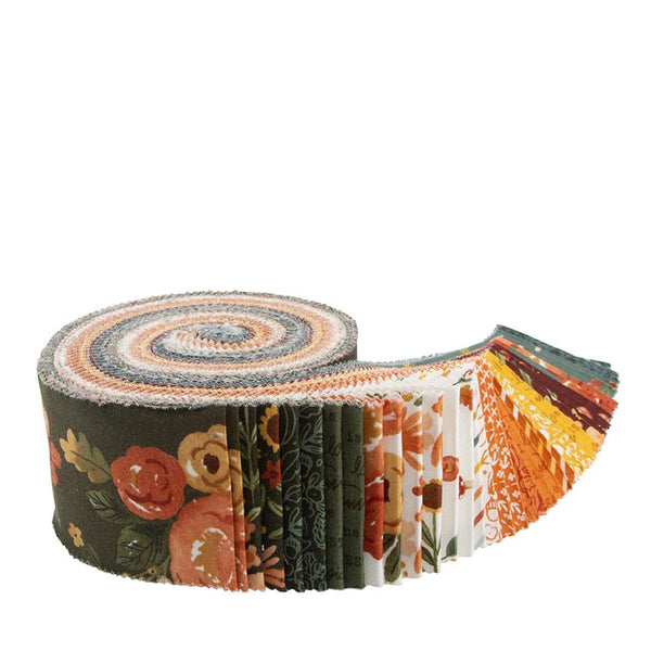 Happy Fall Days 2.5 Inch Rolie Polie Jelly Roll 40 pieces - Riley Blake Designs - Precut Pre cut Bundle Quilting Cotton Fabric
