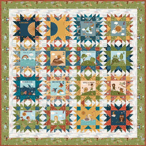 Created With Love Soft Book Panel Quilt Kit by Jennifer Long - Created With Love - Riley Blake - Pattern Fabric Kit -  Quilting Cotton