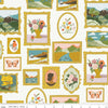 3-Yard cut - SALE Winged Medley Gallery WIDEBACK WB15917 Cloud - Riley Blake - 107/108" - Floral Flowers Frames - Quilting Cotton Fabric