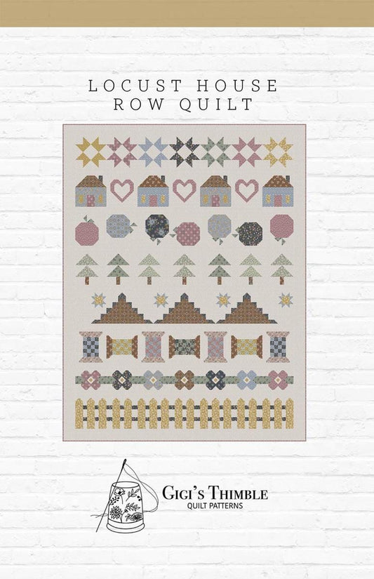 SALE Locust House Row Quilt PATTERN P042 - Amber Johnson - Riley Blake - INSTRUCTIONS Only - Fat Quarter Friendly - Multiple Sizes