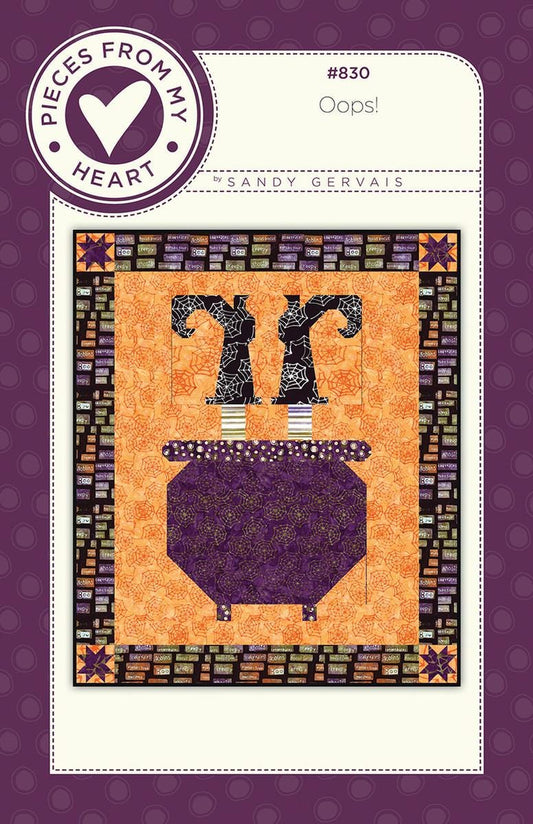 SALE Oops! Quilt PATTERN P157 - Sandy Gervais - Riley Blake Designs - INSTRUCTIONS Only - Halloween Witch