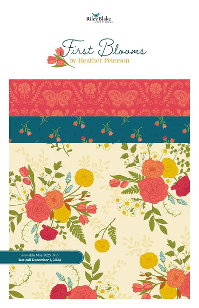 First Blooms Fat Quarter Bundle 31 pieces - Riley Blake Designs - Pre cut Precut - Floral - Quilting Cotton Fabric